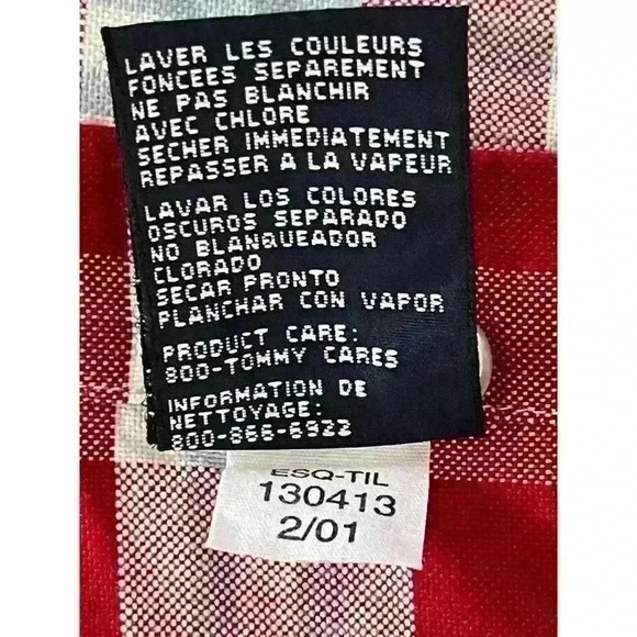 Tommy Hilfiger Mens Size XL Vintage Shirt Red Plaid Summer Fun Retro Cool Cotton - Picture 12 of 13